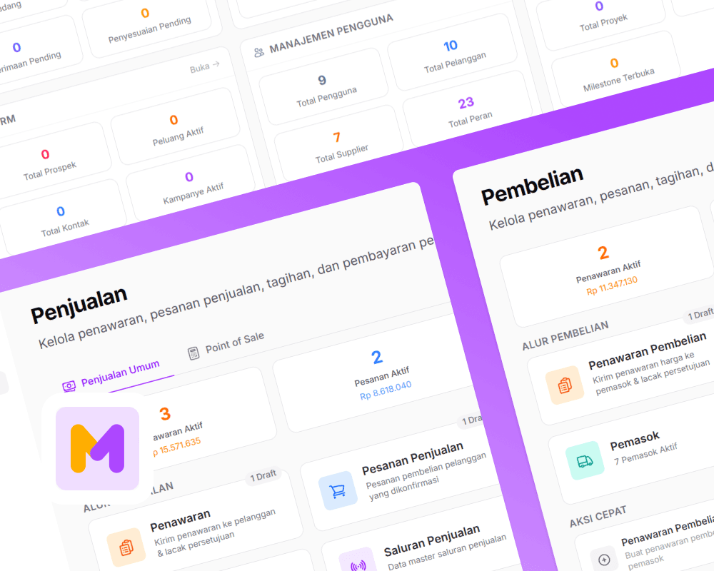 Mikroapps Dashboard - ERP Application